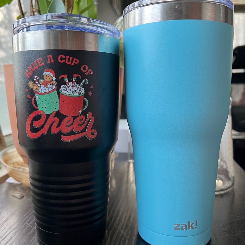 Holiday and Zak! Tumblers
